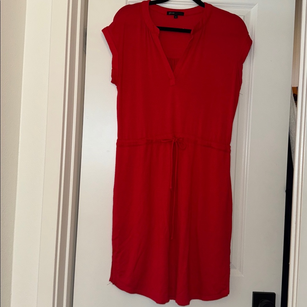 Gibson Vibrant Red Casual Mini Dress